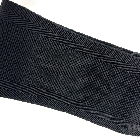 Black Stretch Cinch Belt with Flower outlined in Zipper main image 4